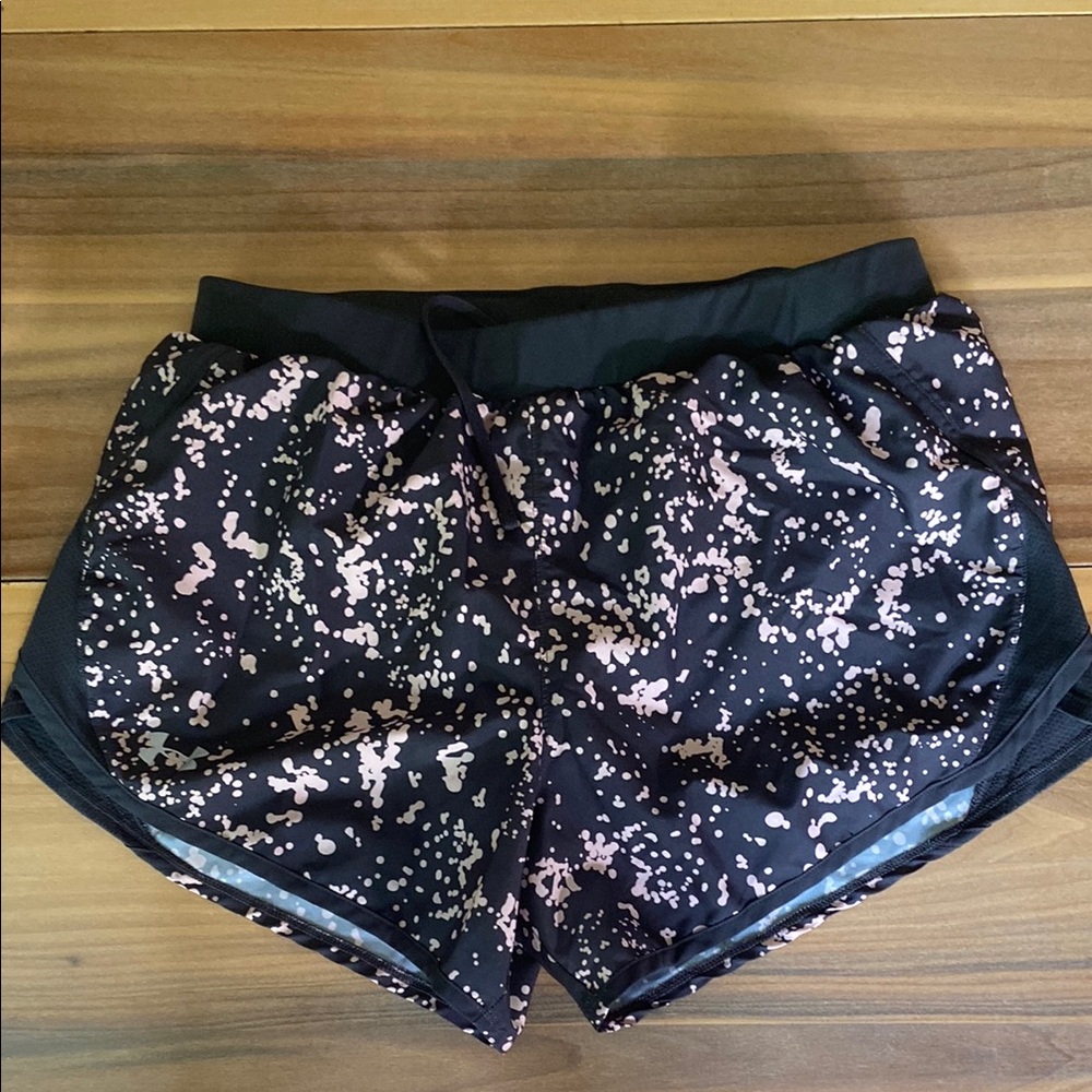 Under Armour Black and Pink Athletic Shorts Performance Fit